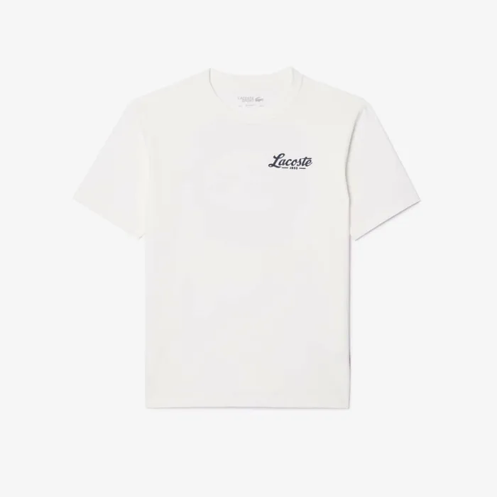 TShirts Men Lacoste Men039s Relaxed Fit UltraDry Printed Golf TShirt White 70v