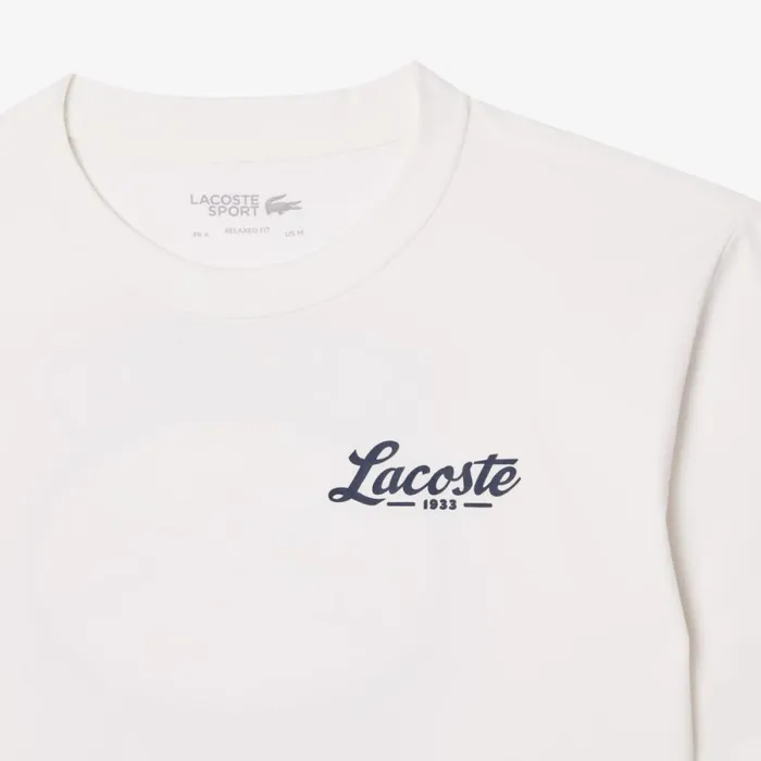 TShirts Men Lacoste Men039s Relaxed Fit UltraDry Printed Golf TShirt White 70v
