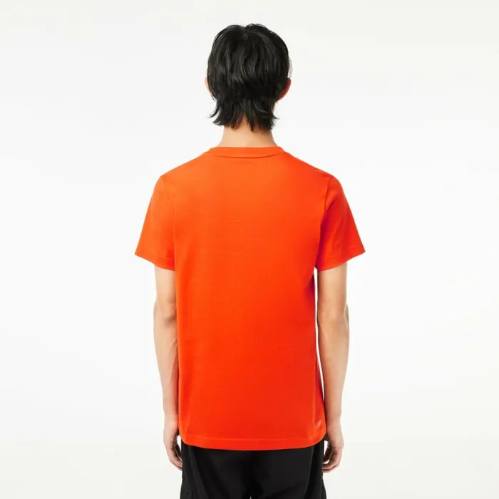 TShirts Men Lacoste Men039s Sport 3D Print Croc Jersey TShirt Orange White Ni6
