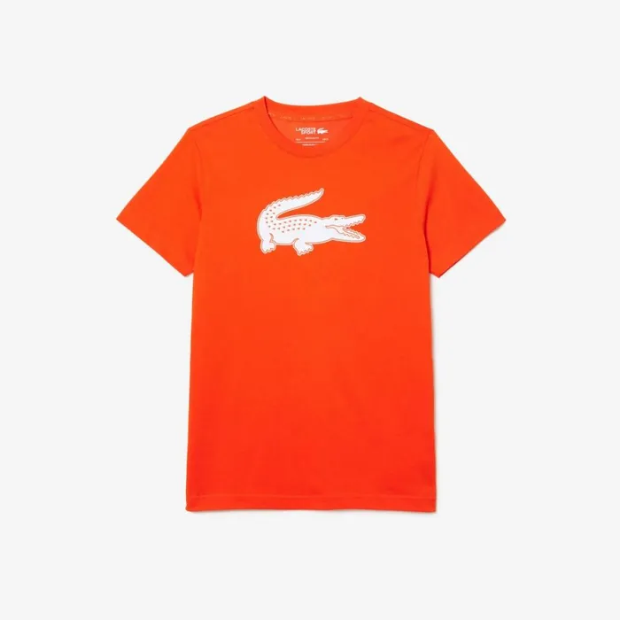TShirts Men Lacoste Men039s Sport 3D Print Croc Jersey TShirt Orange White Ni6
