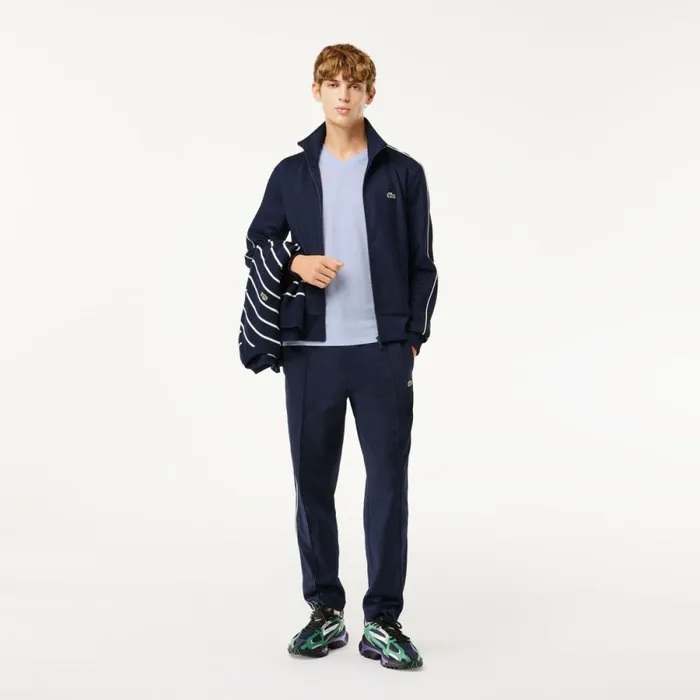 TShirts Men Lacoste Men039s VNeck Pima Cotton Jersey TShirt Phoenix Blue J2g