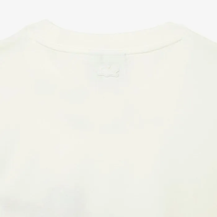 TShirts Men Lacoste Mens Lacoste X Netflix Organic Cotton TShirt White Tis