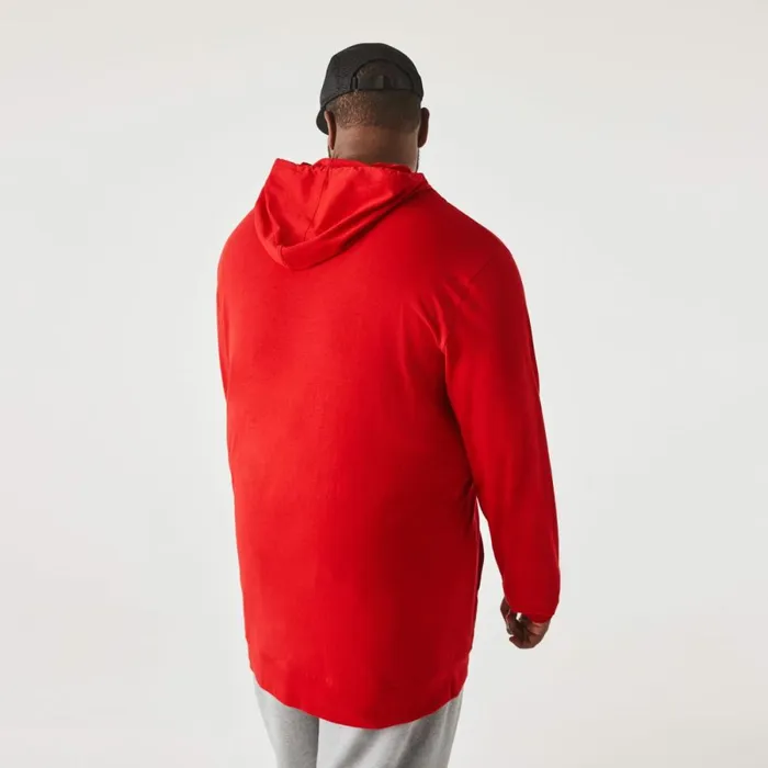 TShirts Men Lacoste Mens Tall Fit Hooded TShirt Red 240