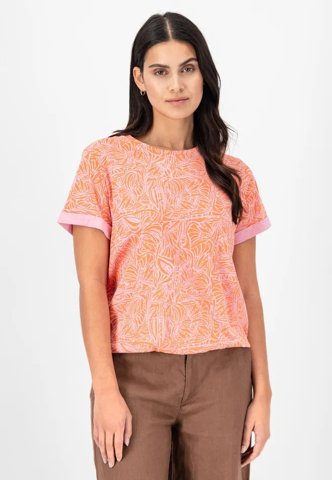 Tshirts Women FYNCHHATTON Sergeant Patterned Tshirt Fondant Pink