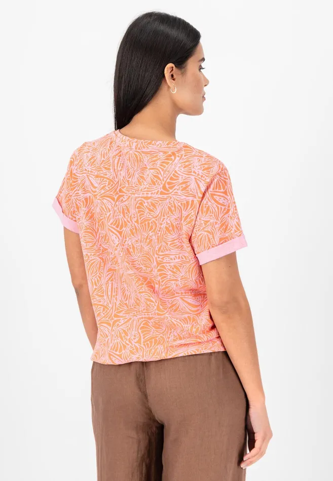Tshirts Women FYNCHHATTON Sergeant Patterned Tshirt Fondant Pink Tshirts Women FYNCHHATTON Sergeant Patterned Tshirt Fondant Pink