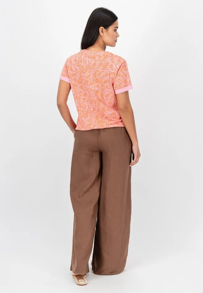 Tshirts Women FYNCHHATTON Sergeant Patterned Tshirt Fondant Pink Tshirts Women FYNCHHATTON Sergeant Patterned Tshirt Fondant Pink
