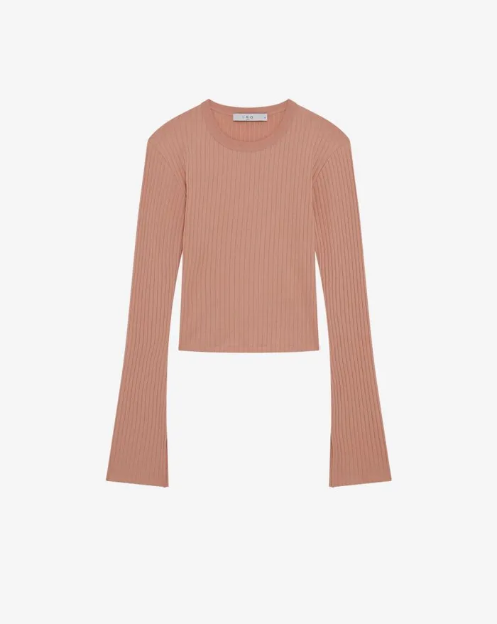 Tshirts Women IRO ERSILIA ROUND NECK RIBBED TSHIRT