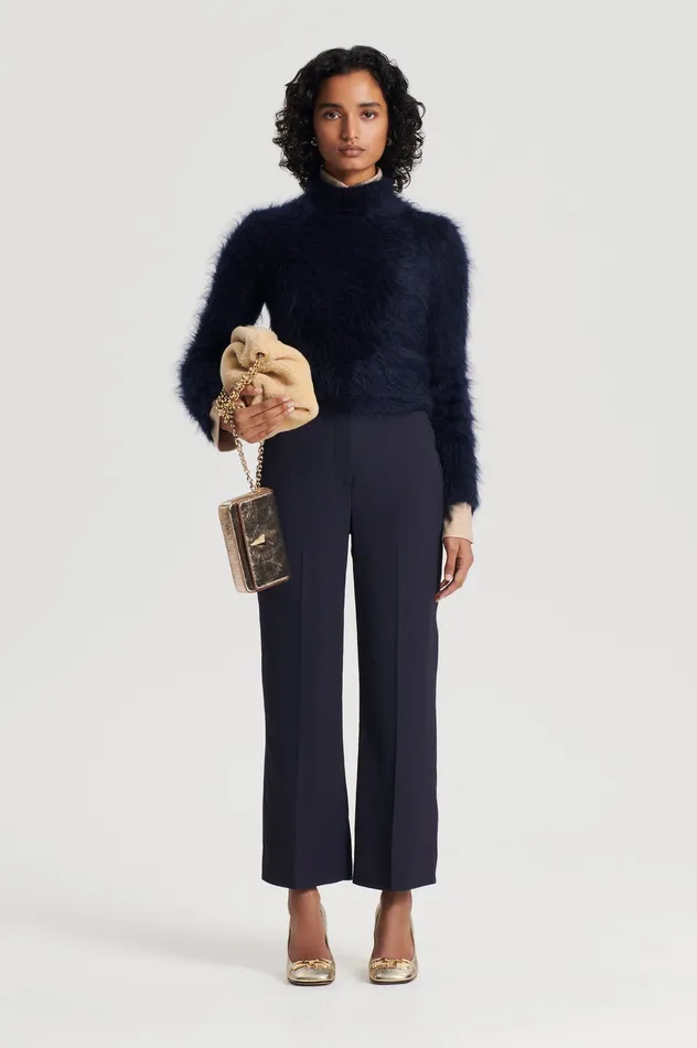 TAILORED CROP TROUSER NAVY Trousers Scanlan Theodore Women