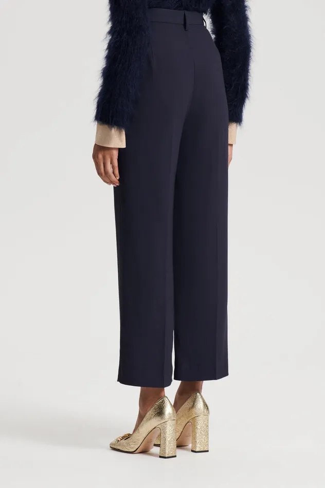 TAILORED CROP TROUSER NAVY Trousers Scanlan Theodore Women TAILORED CROP TROUSER NAVY Trousers Scanlan Theodore Women