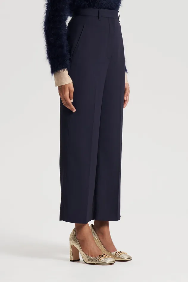 TAILORED CROP TROUSER NAVY Trousers Scanlan Theodore Women TAILORED CROP TROUSER NAVY Trousers Scanlan Theodore Women