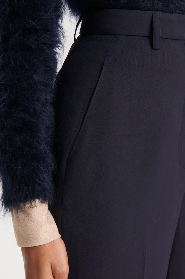 TAILORED CROP TROUSER NAVY Trousers Scanlan Theodore Women TAILORED CROP TROUSER NAVY Trousers Scanlan Theodore Women