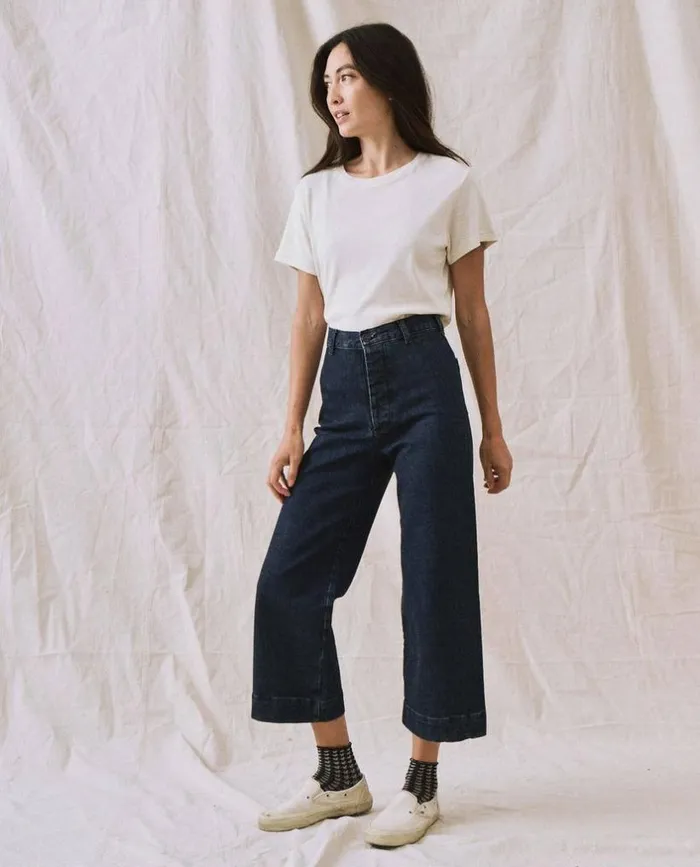 Tees and Sweats The Great The Little Recycled Rib Tee Natural