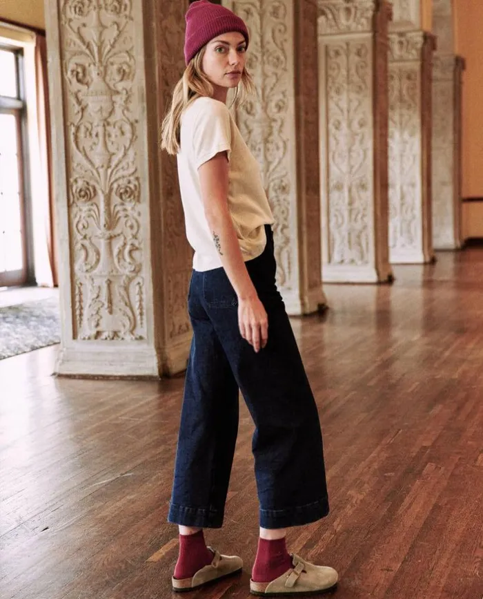 Tees and Sweats The Great The Little Recycled Rib Tee Natural