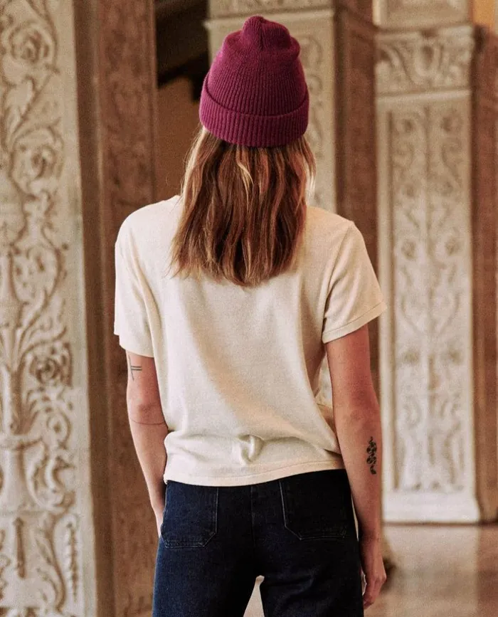 Tees and Sweats The Great The Little Recycled Rib Tee Natural