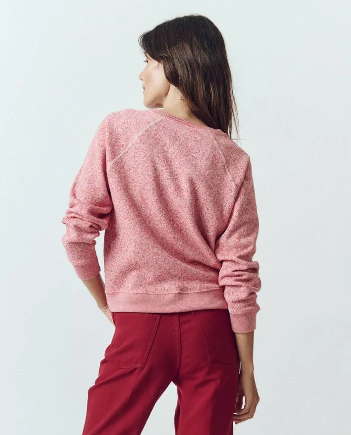 Tees and Sweats The Great The Shrunken Sweatshirt Heathered Bright Currant
