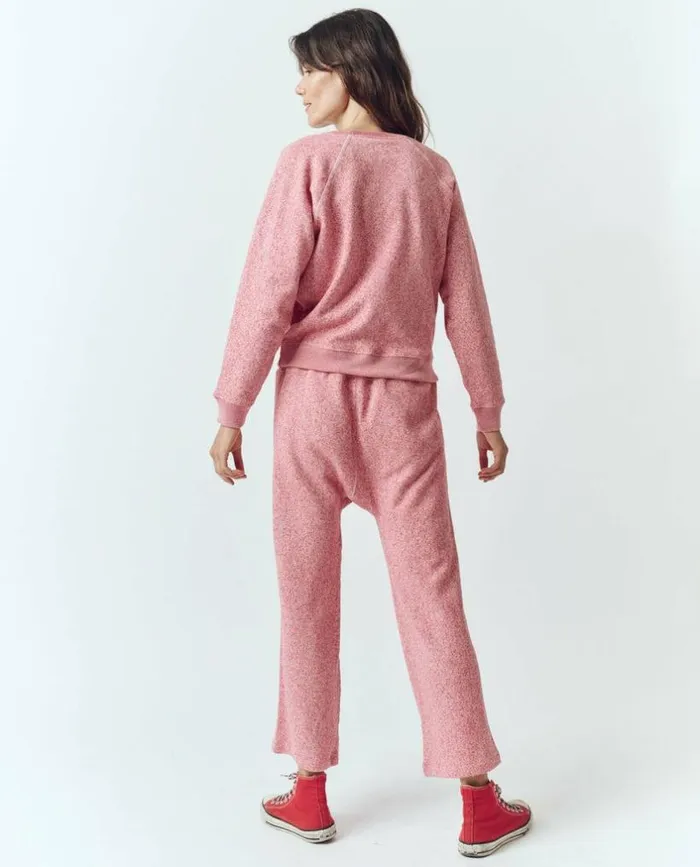 Tees and Sweats The Great The Shrunken Sweatshirt Heathered Bright Currant