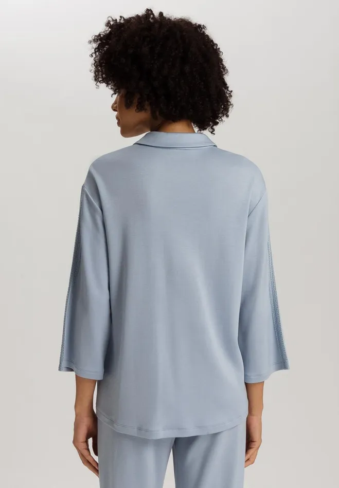 TENCEL Button Front Jacket Sea Breeze Women HANRO Jackets and Cardigans