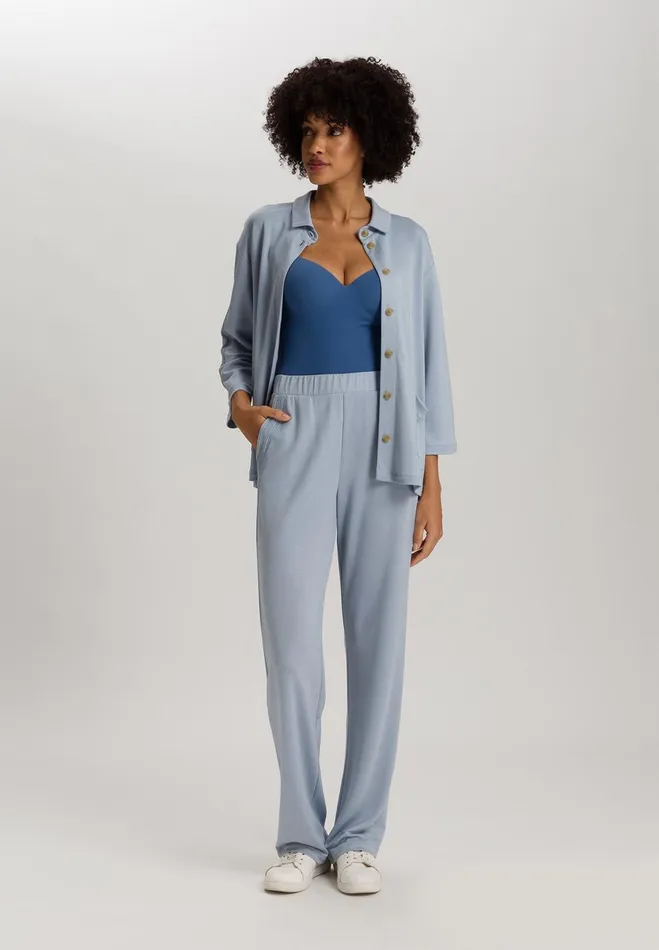 TENCEL Button Front Jacket Sea Breeze Women HANRO Jackets and Cardigans