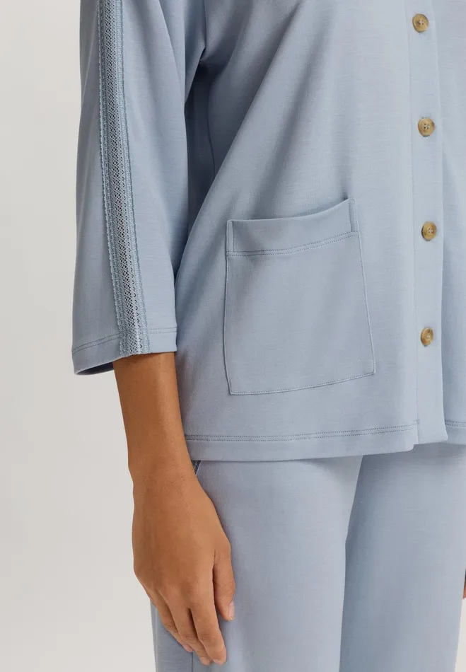 TENCEL Button Front Jacket Sea Breeze Women HANRO Jackets and Cardigans