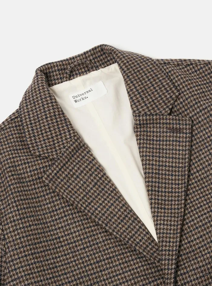 Top Coat In StoneNavy Carde Tweed Men Universal Works Coats and Outerwear