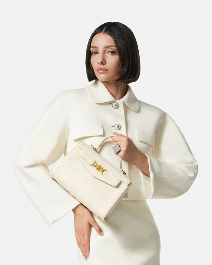 Top Handle Women Versace Medusa 03995 Handbag Beige