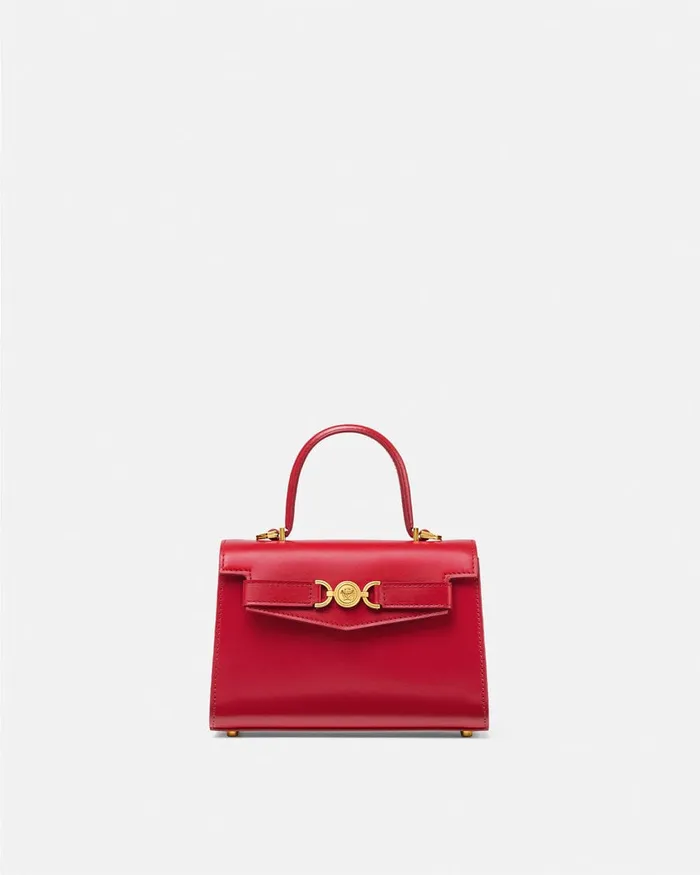 Top Handle Women Versace Medusa 03995 Small Handbag Red
