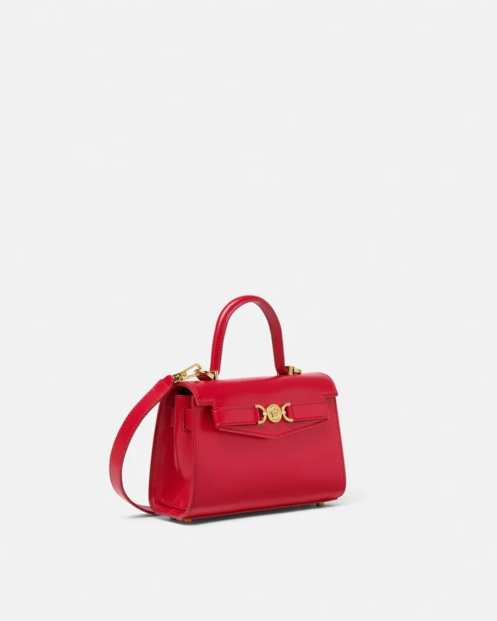 Top Handle Women Versace Medusa 03995 Small Handbag Red
