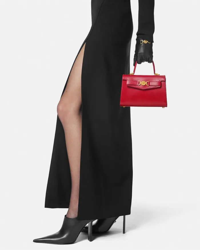 Top Handle Women Versace Medusa 03995 Small Handbag Red