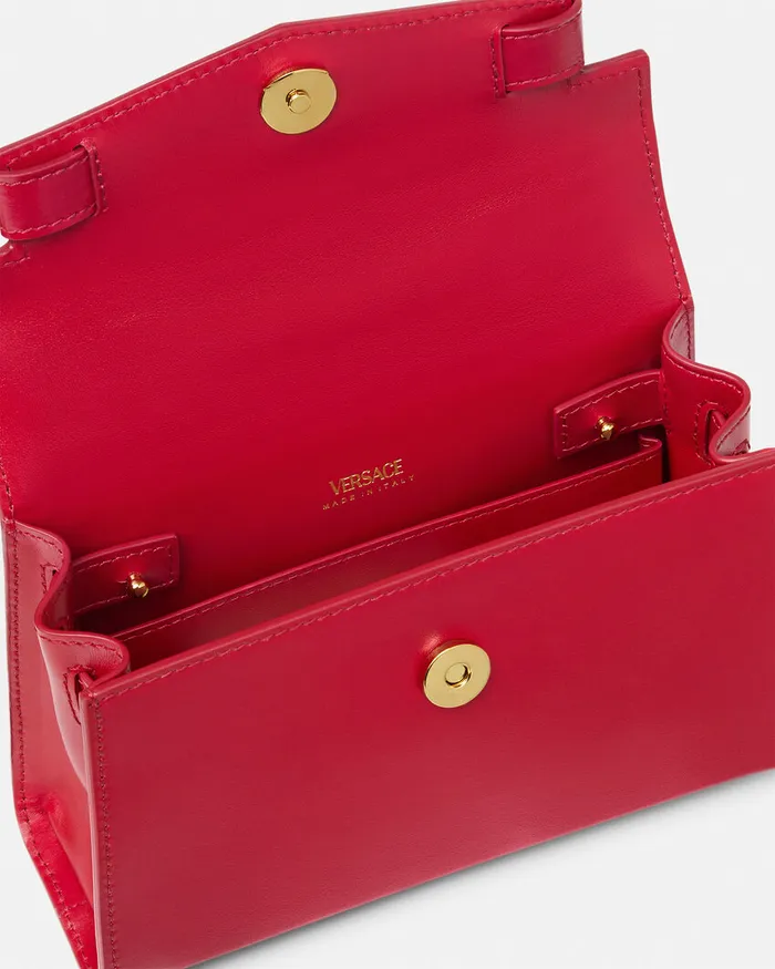 Top Handle Women Versace Medusa 03995 Small Handbag Red