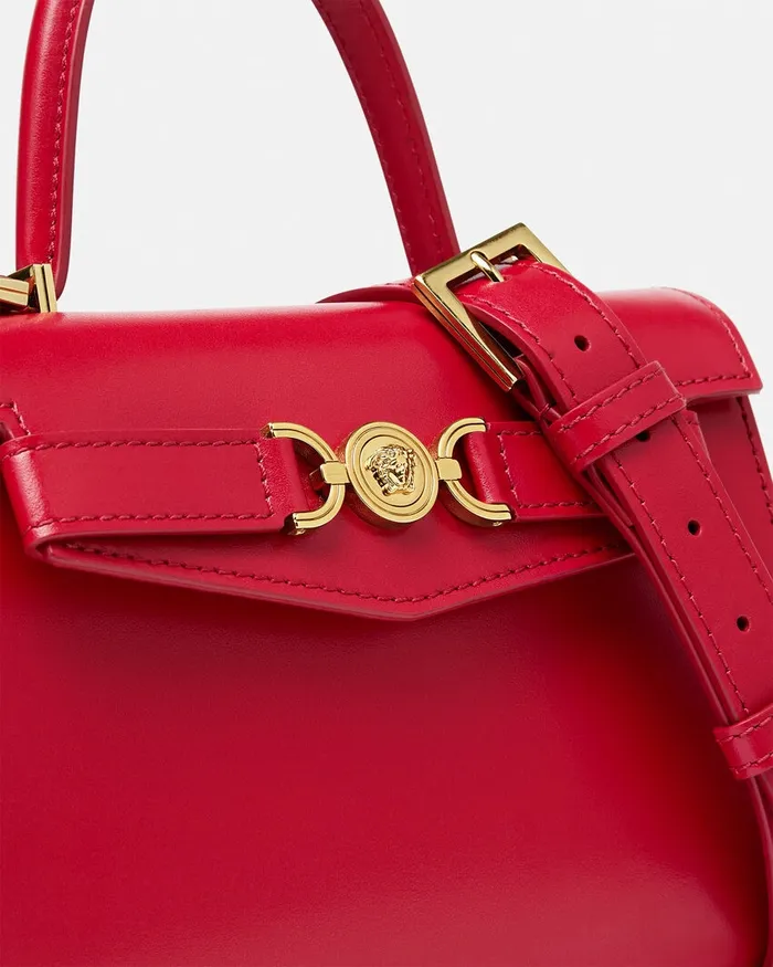 Top Handle Women Versace Medusa 03995 Small Handbag Red