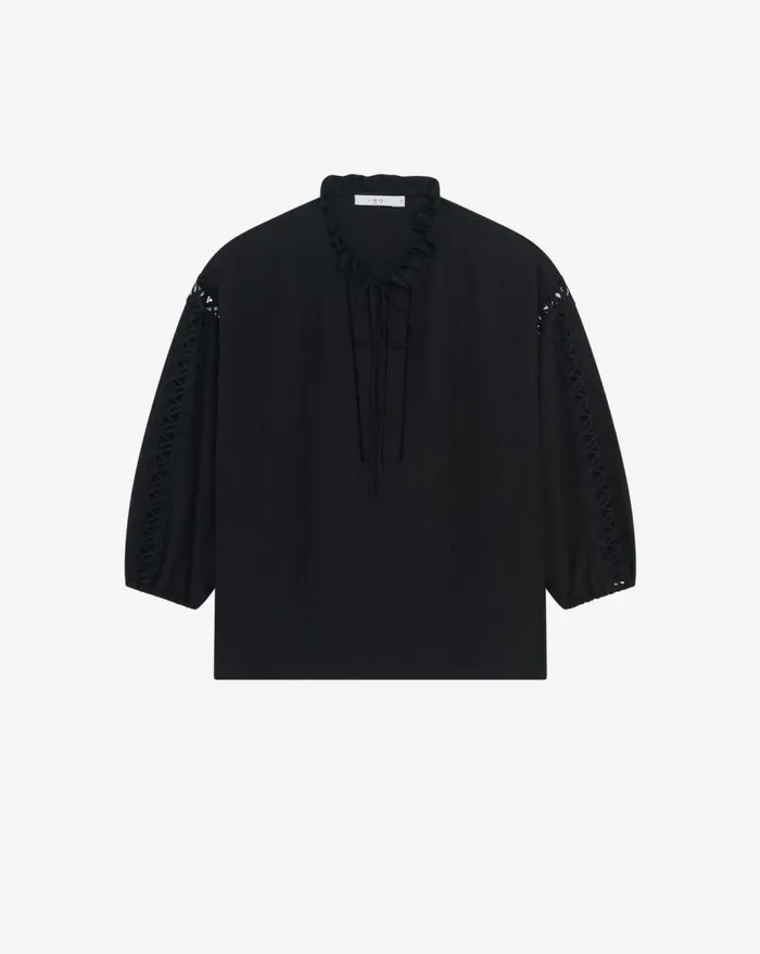 Tops and Shirts Women IRO GANITTE VNECK LACE TIE TOP
