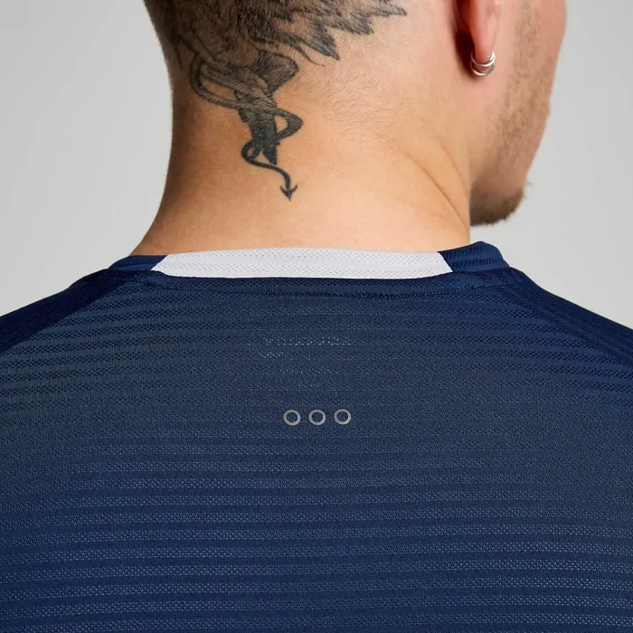 Tops Men Men8217s Kinvara Short Sleeve Navy Saucony