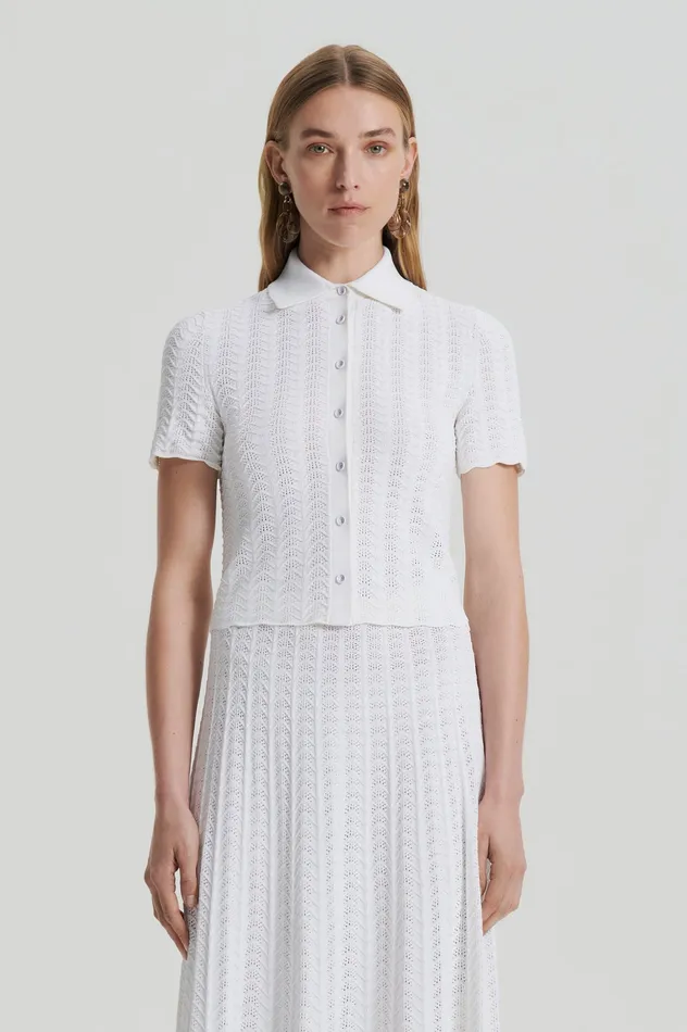 Tops PLEAT LACE SHIRT WHITE Scanlan Theodore Women