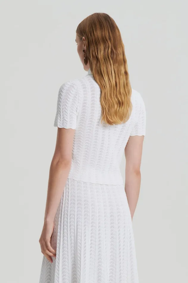 Tops PLEAT LACE SHIRT WHITE Scanlan Theodore Women