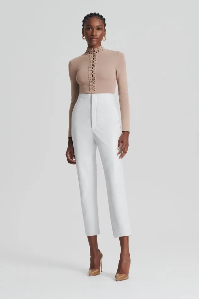 Tops Scanlan Theodore Women CREPE KNIT DAISY TOP OAT