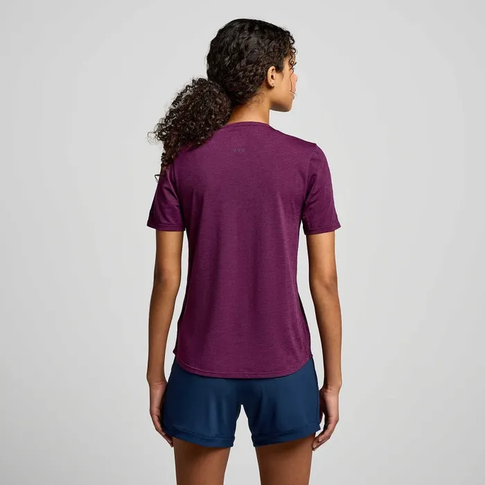 Tops Women8217s Stopwatch Short Sleeve Eggplant Heather 8211 Saucony Women Tops Women8217s Stopwatch Short Sleeve Eggplant Heather 8211 Saucony Women