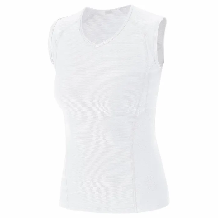 Tops Women GOREWEAR M Women Base Layer Sleeveless Shirt White