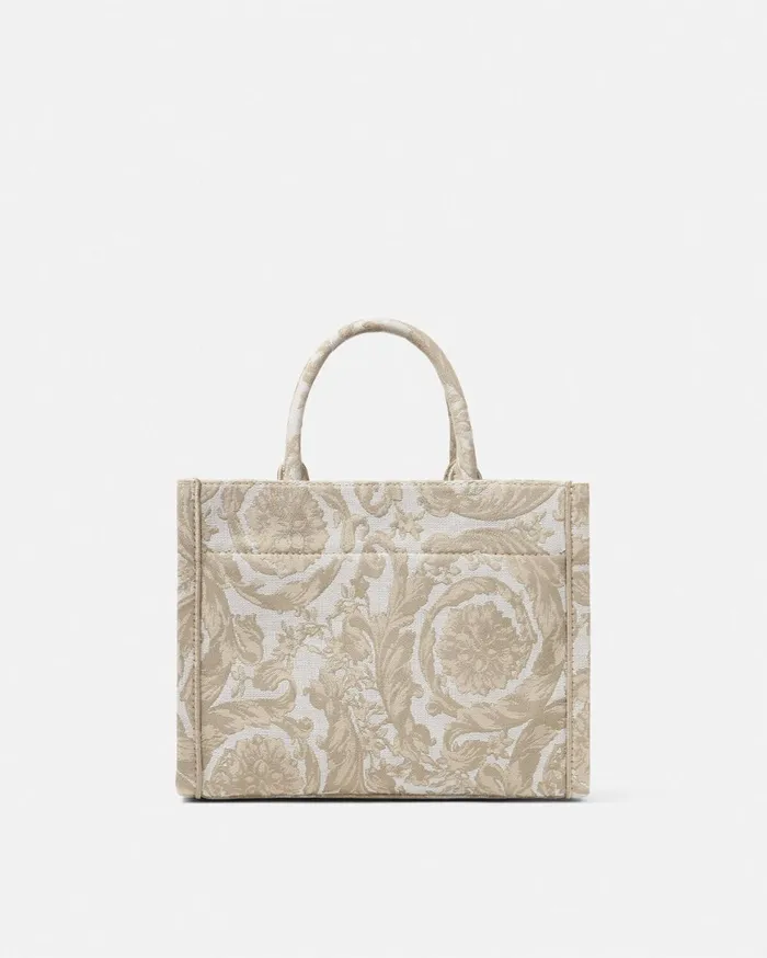 Totes Women Versace Barocco Athena Small Tote Bag Beigeprint