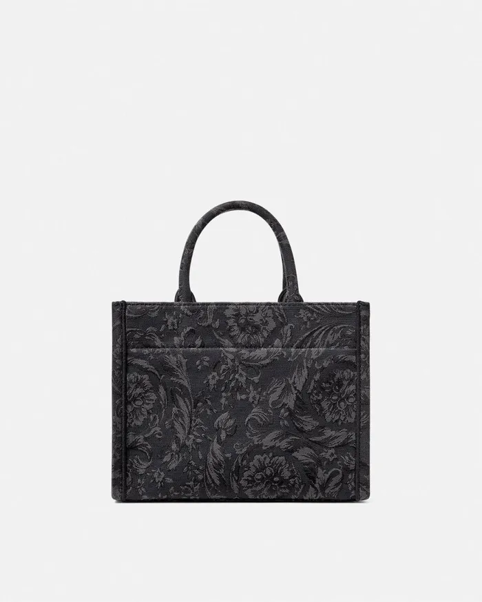 Totes Women Versace Barocco Athena Small Tote Bag Blackprint