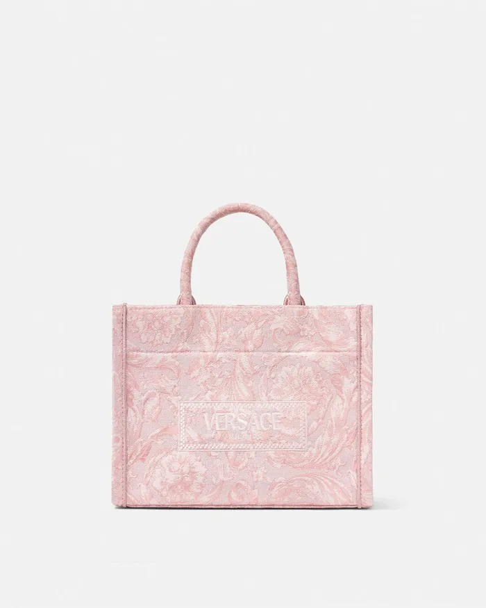 Totes Women Versace Barocco Athena Small Tote Bag Pinkprint