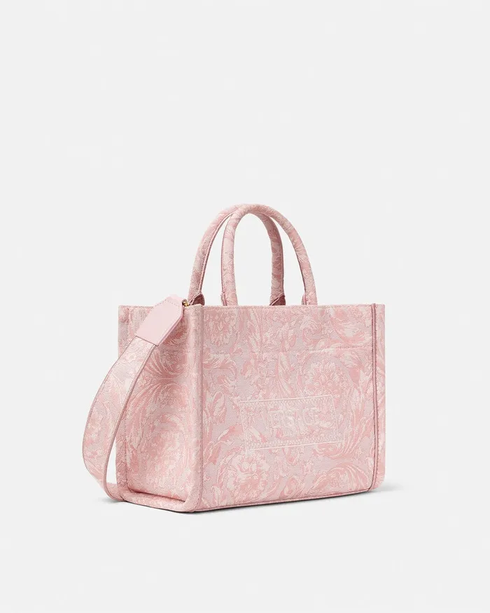 Totes Women Versace Barocco Athena Small Tote Bag Pinkprint