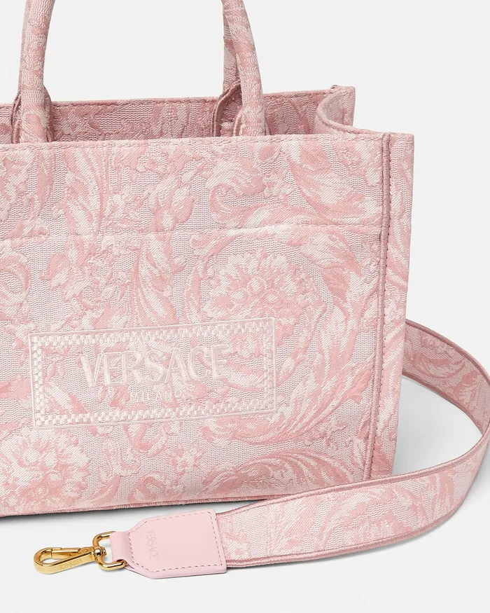 Totes Women Versace Barocco Athena Small Tote Bag Pinkprint