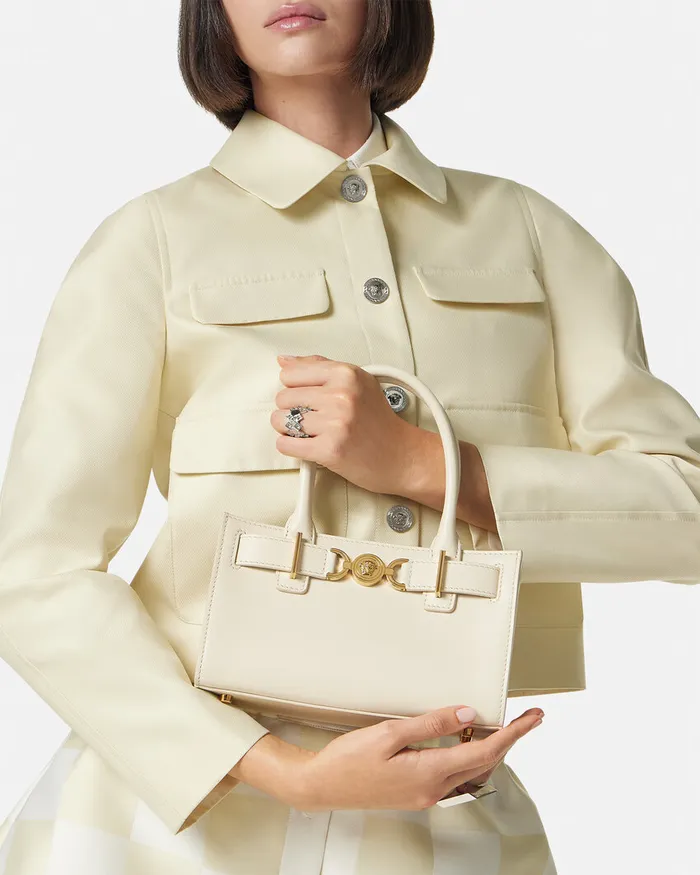 Totes Women Versace Medusa 03995 Small Tote Bag Beige