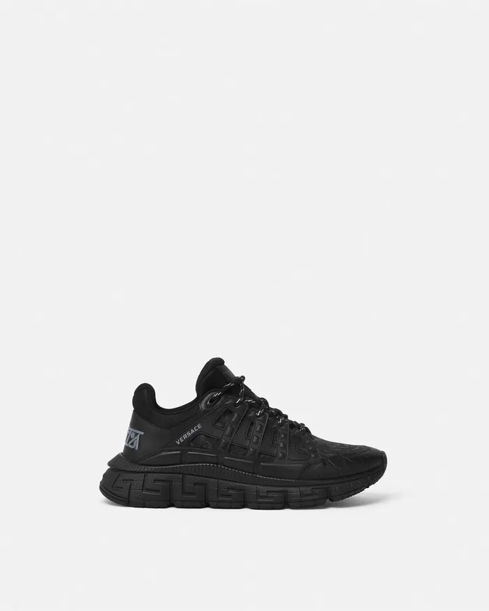 Trigreca Men Versace Barocco Jacquard Trigreca Sneakers Black