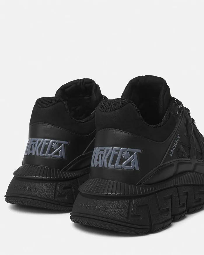 Trigreca Men Versace Barocco Jacquard Trigreca Sneakers Black