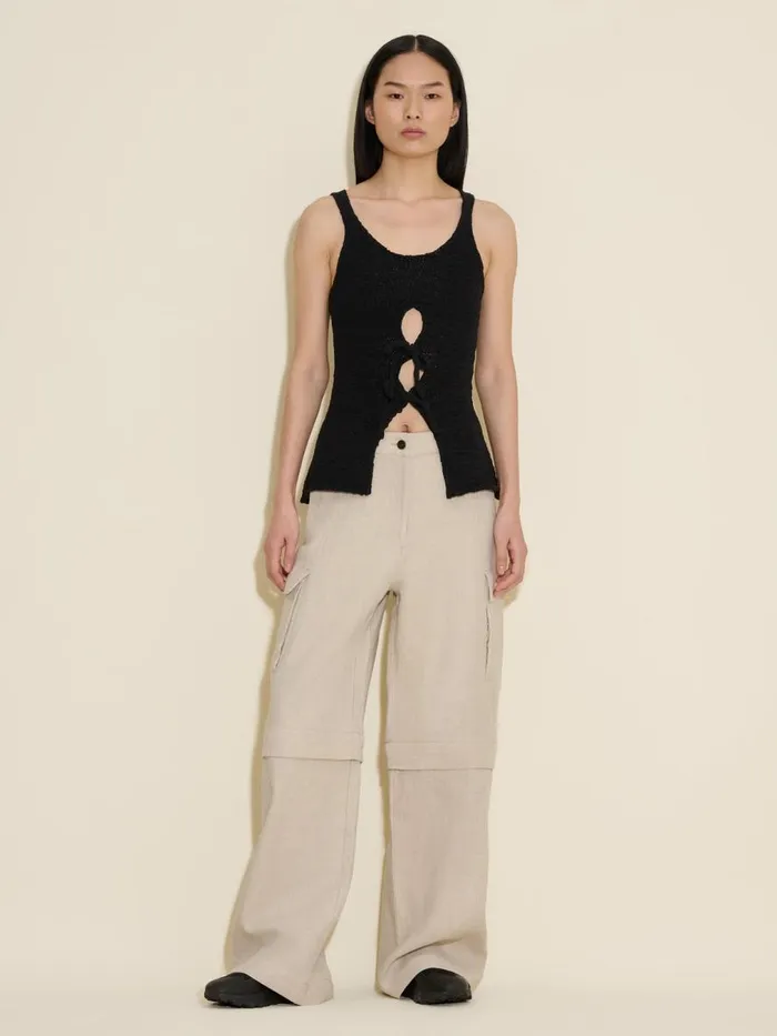 Trousers and Shorts Women Holzweiler Gorti Linen Trousers Sand