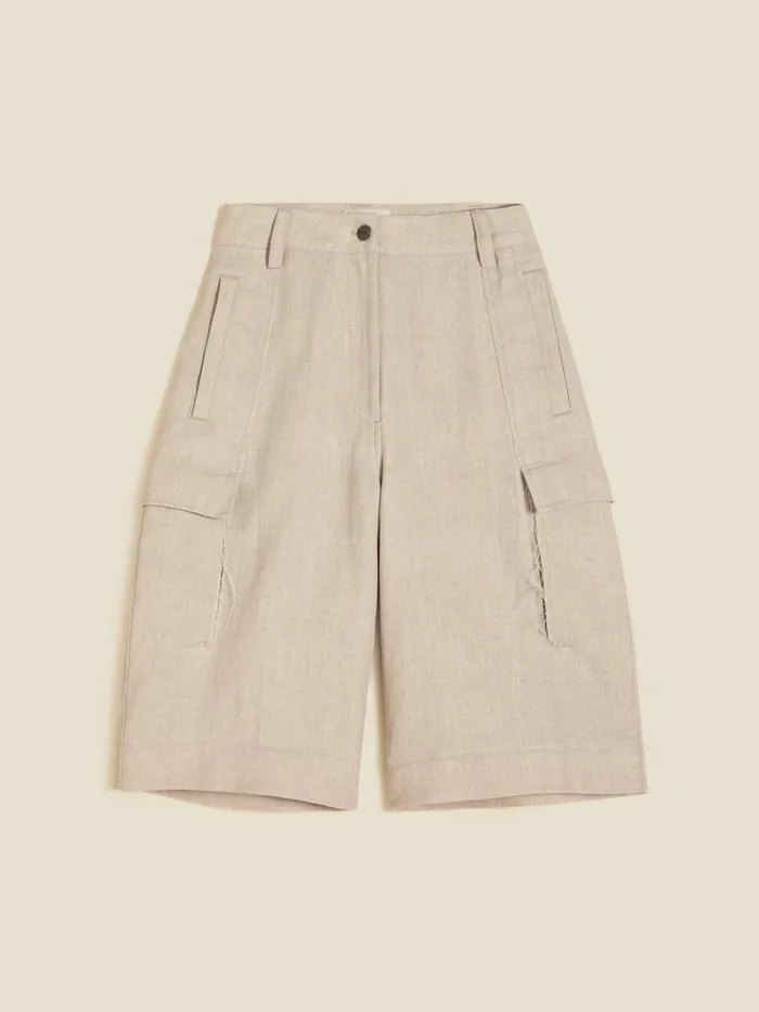 Trousers and Shorts Women Holzweiler Gorti Linen Trousers Sand