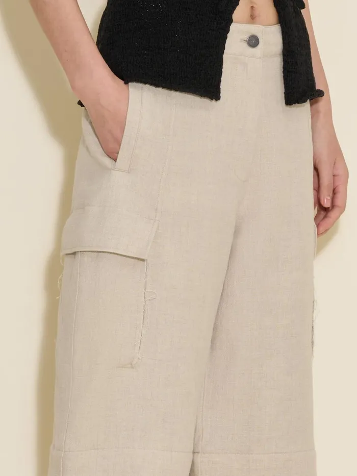 Trousers and Shorts Women Holzweiler Gorti Linen Trousers Sand