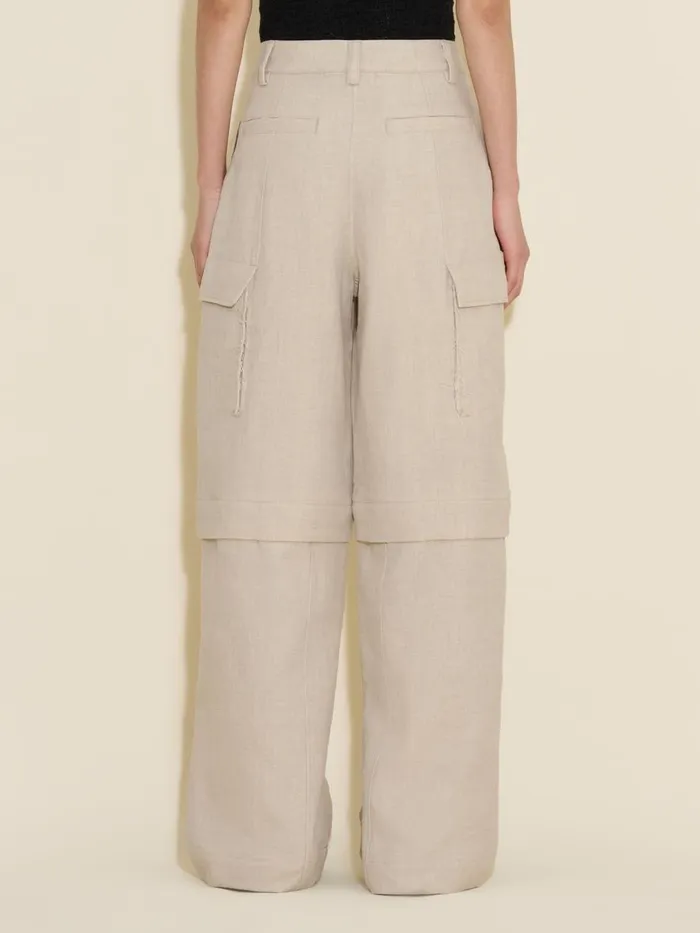 Trousers and Shorts Women Holzweiler Gorti Linen Trousers Sand