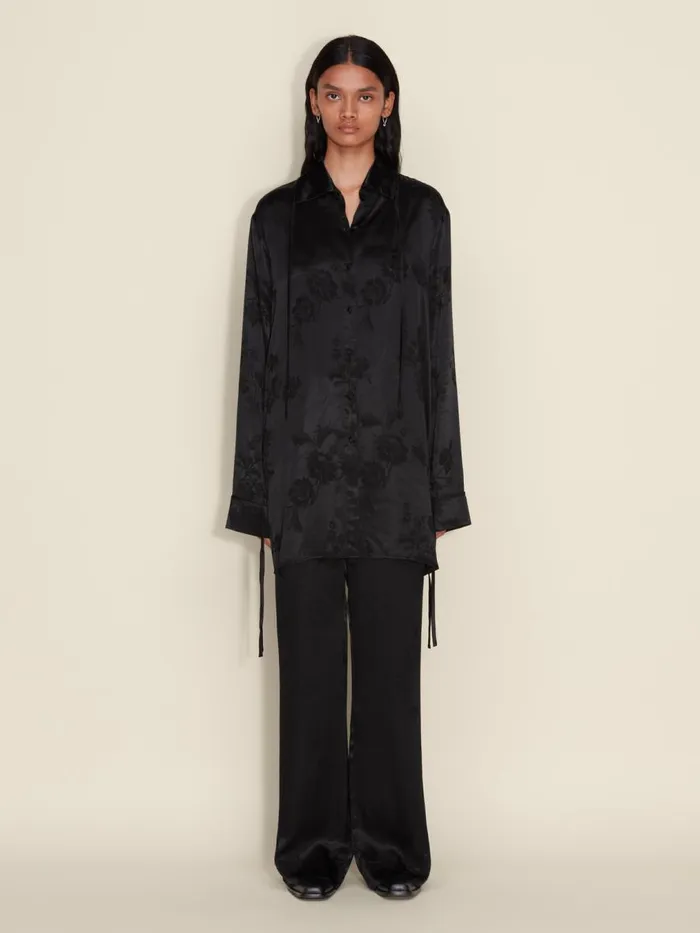Trousers and Shorts Women Holzweiler Pom Jaquard Trousers Black
